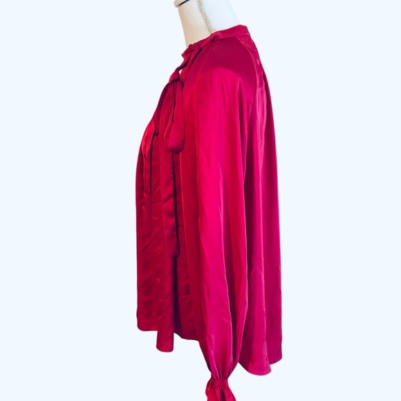 Adam Lippes Barbie Pink Bow Blouse Size 10 - Picture 6 of 8